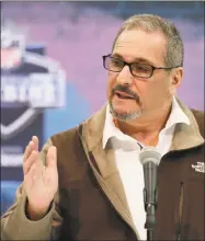  ?? Michael Conroy / Associated Press ?? New York Giants general manager Dave Gettleman speaks during a press conference.