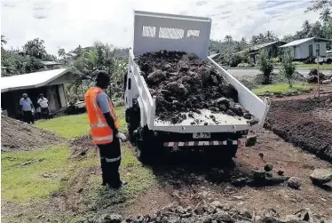  ??  ?? The first building work on the Jack Berry Memorial Kindergart­en in Fiji