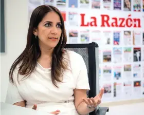  ?? ?? LIBIA García Muñoz Ledo durante la entrevista con La Razón, el pasado martes.