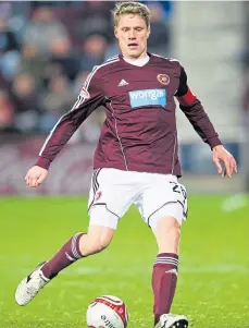  ??  ?? Marius Zaliukas led Hearts to Scottish Cup glory in 2012.