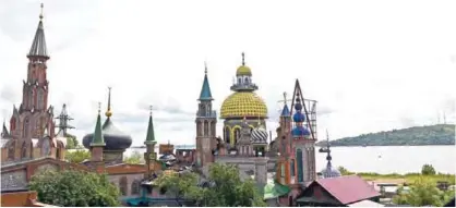  ??  ?? A view of the ‘Universal Temple’ in Kazan, Russia. — AFP photos