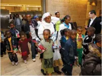  ?? (Reuters) ?? JEWISH IMMIGRANTS from Ethiopia arrive at Ben-Gurion Airport.