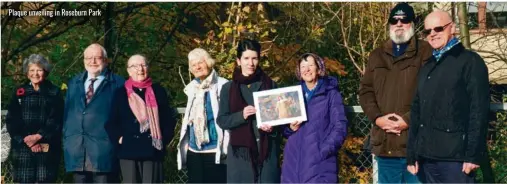  ?? The Edinburgh Reporter ?? Plaque unveiling in Roseburn Park