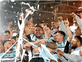  ?? GETTY IMAGES ?? Disgraced league star Ben Barba won the NRL title in 2016 with Cronulla but has now been banned for life.