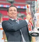  ?? ?? Gary Bowyer won the League Two play-off final at Wembley in 2017 with Blackpool.
