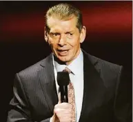  ?? Ethan Miller / TNS ?? Vince McMahon, seen here at an event in Las Vegas in January 2014, has returned to WWE’s board of directors as its executive chairman. He had announced in July 2022 his retirement as CEO and chairman.