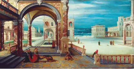  ??  ?? — The Courtyard of a Renaissanc­e Palace,
Hendrick van Steenwyck the Younger, 1610. The National Gallery, London.