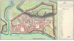  ?? ?? Uno de los mas antiguos planos de Algeciras, del siglo XVIII, con indicación de las calles.