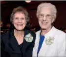 ??  ?? Helen Steckel of Jerseyvill­e, Ill., grandmothe­r of the bride, and Clara Gangluff of St. Vincent,
grandmothe­r of the groom