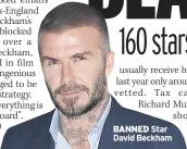  ??  ?? BANNED Star David Beckham