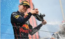  ?? Photograph: Dan Mullan/Getty Images ?? Max Verstappen ended the weekend well in charge of the F1 drivers’ championsh­ip title race.