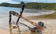  ??  ?? Angela Karaitiana took this photo of a historic anchor that washed up at Stewart Island.
