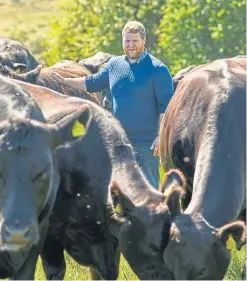  ??  ?? Farmer Bruce McConachie is one of the faces of Quality Meat Scotland’s Meat with Integrity campaign.