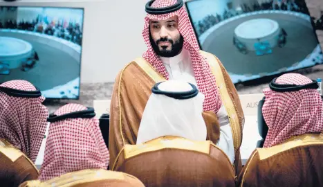  ?? ERIN SCHAFF/THE NEW YORK TIMES 2019 ?? American intelligen­ce has concluded that Crown Prince Mohammed bin Salman of Saudi Arabia approved the plan for operatives to kill Washington Post journalist Jamal Khashoggi in 2018 in Istanbul.