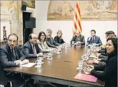  ?? ANDREU DALMAU / EFE ?? Torra presidió el martes la reunión de lamesa de partidos