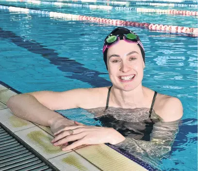  ?? PHOTO: GREGOR RICHARDSON ?? Ready and willing . . . Otago swimmer Caitlin Deans at Moana Pool on Wednesday.