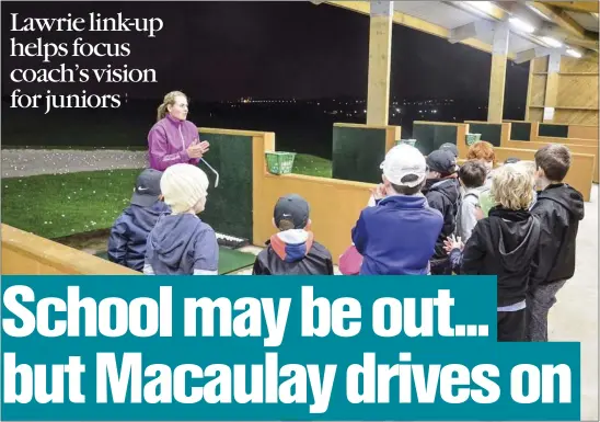  ??  ?? Clare-Marie Macaulay continues to play a significan­t role in the developmen­t of junior golf in Scotland