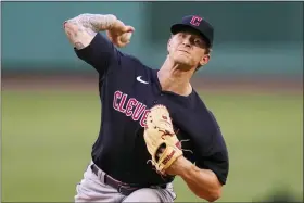  ?? CHARLES KRUPA — THE ASSOCIATED PRESS ?? Zach Plesac delivers during the first inning at Fenway Park July 25.