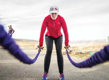  ?? DAVE HOLLAND ?? It’s the dryland training that could make Alex Gough, Canada’s top luge slider, an Olympic medallist at the Pyeongchan­g Games. She was fourth in Sochi.