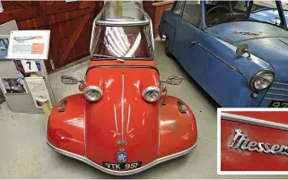  ??  ?? SMALL WONDERS Collection has everything from Vespa, Empolini and Suzuki vans to Messerschm­itt bubble car