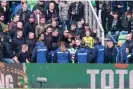  ?? Photograph: Hollandse Hoogte/Shuttersto­ck ?? Jetro Willems in with Groningen fans.