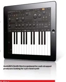  ??  ?? AudioKit’s Synth One is a godsend for cash-strapped producers looking for a pro-level synth