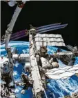  ?? Foto: NASA, dpa ?? Das ist die Internatio­nale Raumstatio­n ISS. Russland will dort nicht mehr mit anderen Ländern zusammenar­beiten.