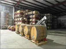  ?? COURTESY OF TEHACHAPI WINERY ?? The wine tank and wine barrels at Tehachapi Winery, located at 22136 Bailey Road. Call 8219587.