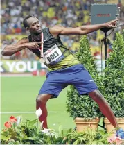  ?? Claude Paris / Associated Press ?? After winning the 100 meters at Monaco on Friday, “everything is coming together” for Usain Bolt, who will retire after the world championsh­ips next month.