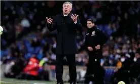  ?? Ricardo Larreina/Shuttersto­ck ?? Carlo Ancelotti has guided Real Madrid to the top of the La Liga table. Photograph: