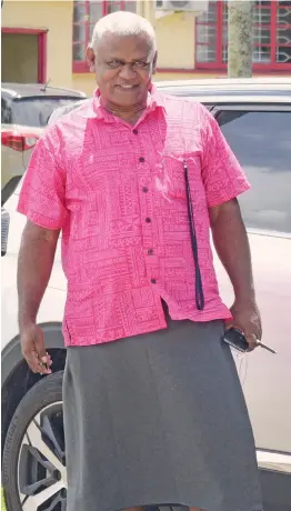  ?? Photo: Ronald Kumar ?? SODELPA general secretary, Lenaitasi Duru outside the Fijian Teachers Associatio­n hall on December 21, 2021.