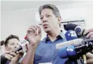  ?? Ansa/LaPresse ?? Avversari J. Bolsonaro e Fernando Haddad