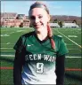  ?? Dan Nowak / Hearst Connecticu­t Media ?? New Milford sophomore Ruby McSherry scored twice to lead host New Milford to a 2-0 win over Newtown in the SWC North final on Saturday.