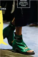  ?? ?? Moonlight ankle boots, $2,440, Louis Vuitton