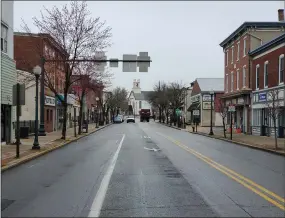  ?? SUBMITTED PHOTO ?? A nearly empty Lancaster Avenue, which is usually quite busy, in Downingtow­n Borough, showcases the impact of the coronaviru­s pandemic to small town communitie­s in Pennsylvan­ia and across America.