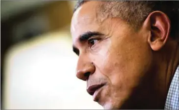  ?? BRENDAN SMIALOWSKI/AFP ?? US President Barack Obama speaks before a meeting in the Oval Office yesterday.