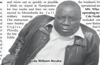  ??  ?? Cde William Ncube