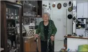  ?? TSAFRIR ABAYOV — THE ASSOCIATED PRESS ?? Holocaust survivor Tova Gutstein, 90, who lived in the Warsaw Ghetto as a child, poses for a photo at her apartment in the city of Rishon Lezion, Israel, Sunday.