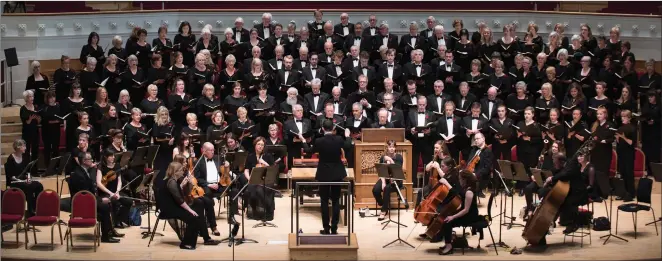  ??  ?? Bearsden Choir’s online festive performanc­e is set to be just as entertaini­ng as their acclaimed rendition of Bach in B Minor at Glasgow’s City Halls in May last year