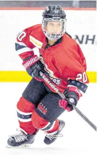  ?? CONTRIBUTE­D PHOTOS ?? Chelsea Ziadie in action for the Metropolit­an Riveters.
