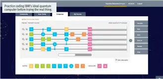  ??  ?? Practice coding IBM’s ideal quantum computer before trying the real thing.