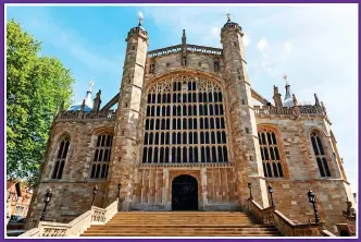  ??  ?? FINAL RESTING PLACE: St George’s Chapel, where the funeral took place yesterday