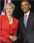  ??  ?? The PM with Obama