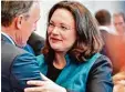  ?? Foto: afp ?? Andrea Nahles mit ihrem Vorgänger Thomas Oppermann.