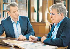  ??  ?? The popular touch: Alexander Armstrong with actor Michael Crawford