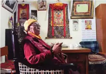  ??  ?? DHARAMSALA, HIMACHAL PRADESH, India : Tibetan medical practition­er Yeshi Dhonden sits inside a room at his Tibetan Herbal Clinic in the Indian town of Dharamsala. —AFP photos