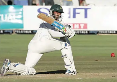  ?? – AFP ?? DAY’S STAR: Former Bangladesh skipper Shakib Al Hasan plays a sweep shot during the fourth day of the second Test against Zimbabwe at the Harare Sports Club.