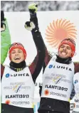  ?? FOTO: IMAGO ?? Eric Frenzel und Johannes Rydzek (r.) sind weiter auf Rekordjagd.