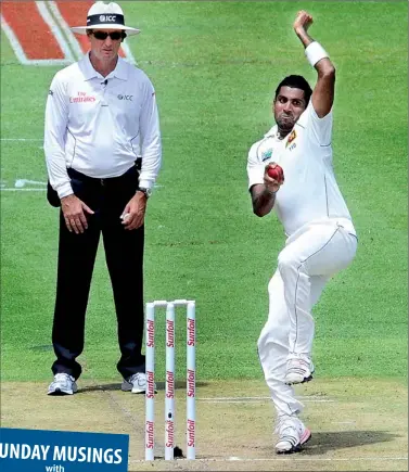  ??  ?? Tisara Perera along with Dhammika Prasad (above) does not look like bowlers who could read a batsman and out-think him at any juncture.