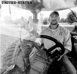  ?? AP ?? In this photo, farmer Tim Bardole plants a field near Perry, Iowa. Donald Trump won the presidency by winning rural America, in part by pledging to use his business savvy and tough negotiatin­g skills to take on China and put an end to trade practices that have hurt farmers for years. While the prolonged fight has been devastatin­g to an already-struggling agricultur­e industry, there’s little indication Trump is paying a political price.